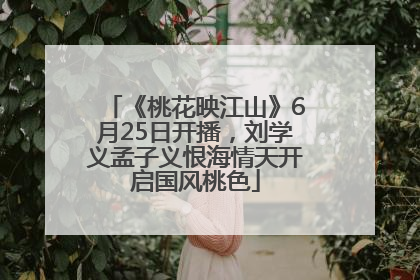 《桃花映江山》6月25日开播，刘学义孟子义恨海情天开启国风桃色