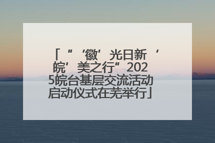 “‘徽’光日新‘皖’美之行”2025皖台基层交流活动启动仪式在芜举行