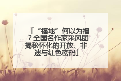 “福地”何以为福？全国名作家采风团揭秘怀化的开放、非遗与红色密码