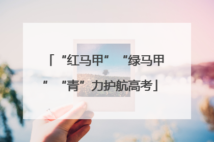“红马甲”“绿马甲”“青”力护航高考