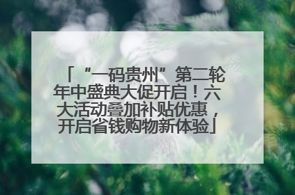 “一码贵州”第二轮年中盛典大促开启！六大活动叠加补贴优惠，开启省钱购物新体验