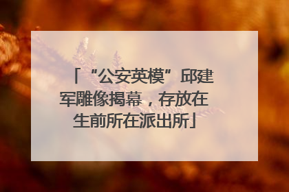 “公安英模”邱建军雕像揭幕，存放在生前所在派出所