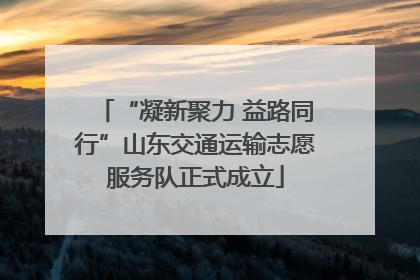 “凝新聚力 益路同行”山东交通运输志愿服务队正式成立