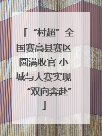 “村超”全国赛高县赛区圆满收官 小城与大赛实现“双向奔赴”