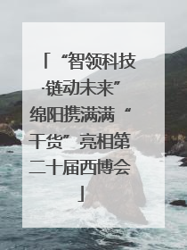 “智领科技·链动未来”绵阳携满满“干货”亮相第二十届西博会