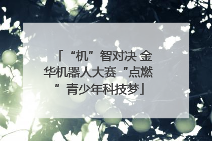 “机”智对决 金华机器人大赛“点燃”青少年科技梦