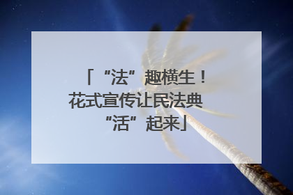 “法”趣横生！花式宣传让民法典“活”起来