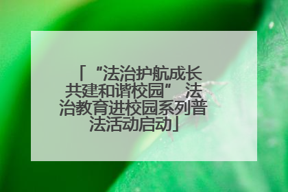 “法治护航成长 共建和谐校园” 法治教育进校园系列普法活动启动
