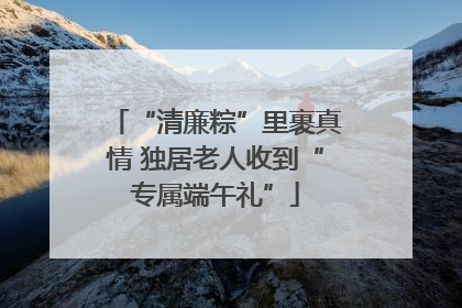 “清廉粽”里裹真情 独居老人收到“专属端午礼”