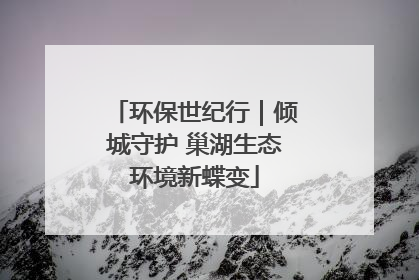 环保世纪行｜倾城守护 巢湖生态环境新蝶变