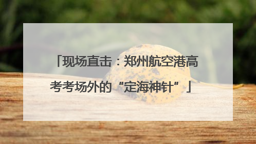 现场直击：郑州航空港高考考场外的“定海神针”