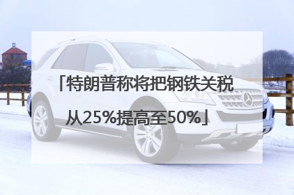 特朗普称将把钢铁关税从25%提高至50%