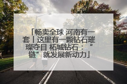 畅卖全球 河南有一套丨这里有一颗钻石璀璨夺目 柘城钻石：“链”就发展新动力