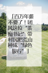 百万年薪不要了！团风这位“茶痴书记”带村民把荒山种成“绿色银行”