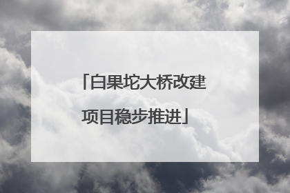 白果坨大桥改建项目稳步推进