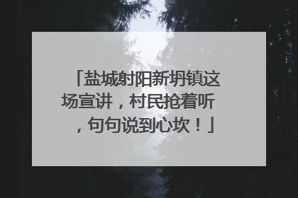 盐城射阳新坍镇这场宣讲，村民抢着听，句句说到心坎！