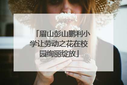 眉山彭山鹏利小学让劳动之花在校园绚丽绽放