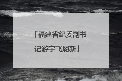 福建省纪委副书记游宇飞履新