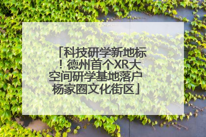 科技研学新地标！德州首个XR大空间研学基地落户杨家圈文化街区