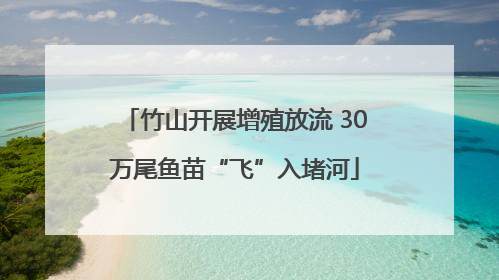 竹山开展增殖放流 30万尾鱼苗“飞”入堵河
