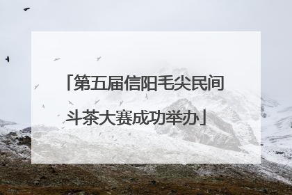 第五届信阳毛尖民间斗茶大赛成功举办