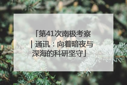 第41次南极考察｜通讯：向着暗夜与深海的科研坚守