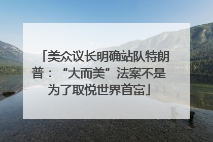 美众议长明确站队特朗普：“大而美”法案不是为了取悦世界首富