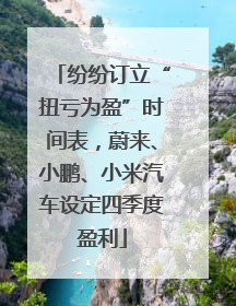 纷纷订立“扭亏为盈”时间表，蔚来、小鹏、小米汽车设定四季度盈利