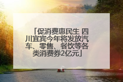 促消费惠民生 四川宜宾今年将发放汽车、零售、餐饮等各类消费券2亿元