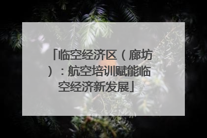 临空经济区（廊坊）：航空培训赋能临空经济新发展