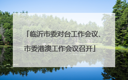 临沂市委对台工作会议、市委港澳工作会议召开