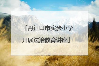 丹江口市实验小学开展法治教育讲座