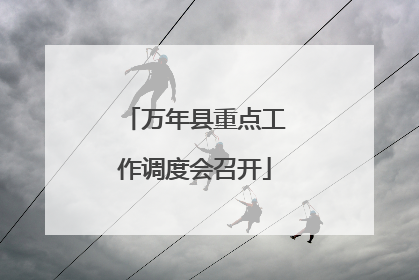 万年县重点工作调度会召开
