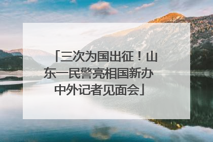 三次为国出征！山东一民警亮相国新办中外记者见面会