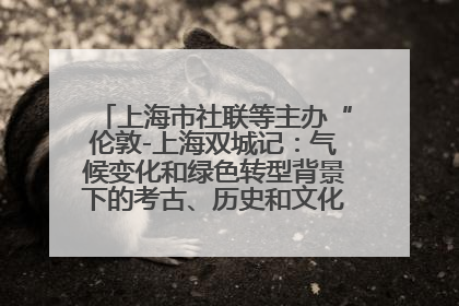 上海市社联等主办“伦敦-上海双城记：气候变化和绿色转型背景下的考古、历史和文化遗产”学术对话