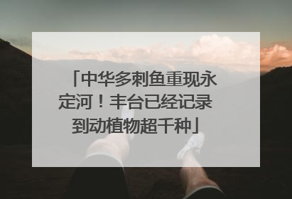 中华多刺鱼重现永定河！丰台已经记录到动植物超千种