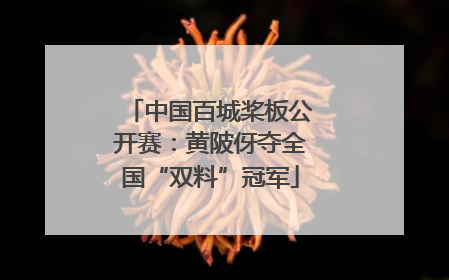 中国百城桨板公开赛：黄陂伢夺全国“双料”冠军