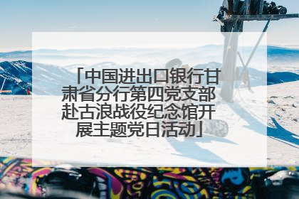 中国进出口银行甘肃省分行第四党支部赴古浪战役纪念馆开展主题党日活动