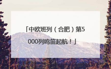 中欧班列（合肥）第5000列鸣笛起航！