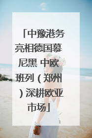 中豫港务亮相德国慕尼黑 中欧班列（郑州）深耕欧亚市场