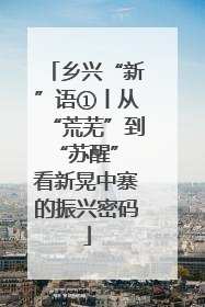 乡兴“新”语①丨从“荒芜”到“苏醒” 看新晃中寨的振兴密码