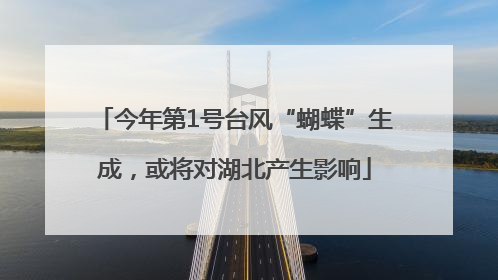 今年第1号台风“蝴蝶”生成，或将对湖北产生影响