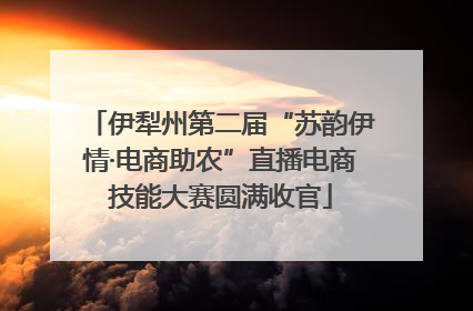 伊犁州第二届“苏韵伊情·电商助农”直播电商技能大赛圆满收官