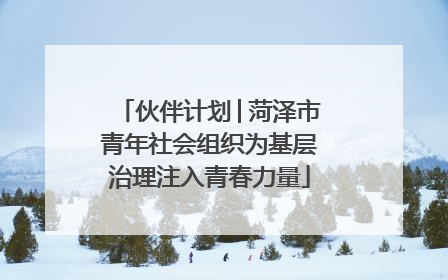 伙伴计划│菏泽市青年社会组织为基层治理注入青春力量