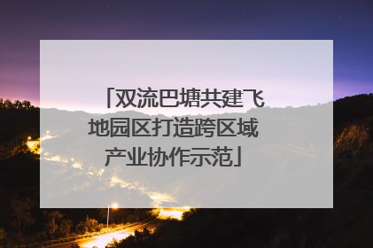 双流巴塘共建飞地园区打造跨区域产业协作示范