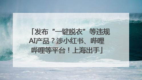 发布“一键脱衣”等违规AI产品？涉小红书、哔哩哔哩等平台！上海出手