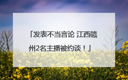 发表不当言论 江西赣州2名主播被约谈！