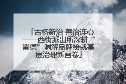 古桥新治 善治连心——西街派出所深耕“晋德”调解品牌绘就基层治理新画卷
