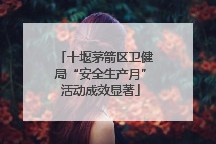 十堰茅箭区卫健局“安全生产月”活动成效显著