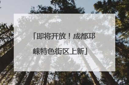 即将开放！成都邛崃特色街区上新